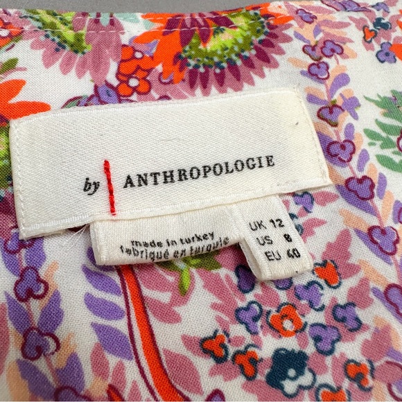RARE! Anthropologie Analise midi length fairy hem birds of paradise dress, 8. - Picture 8 of 9